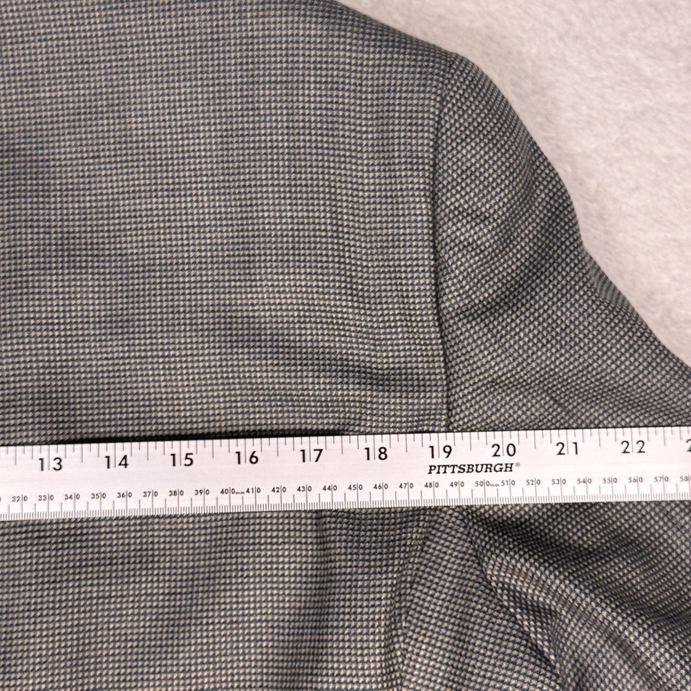 Andrew Fezza Blazer‎ Mens 43R Gray Houndstooth Wool/Silk/Poly/Rayon - Picture 10 of 15
